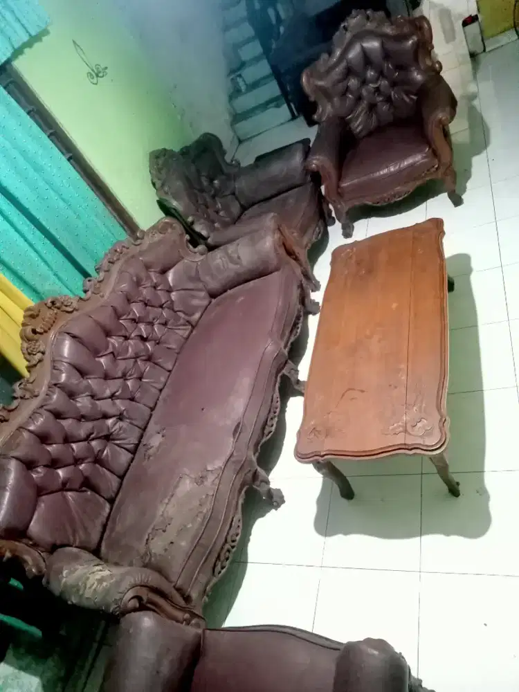 Sofa kursi Jati Ukir klasik Asli