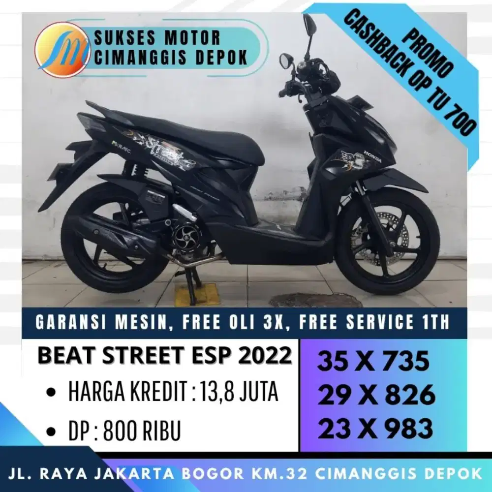 BEAT STREET ESP 2022 CASH KREDIT KARTU KREDIT [SUKSES MOTOR]