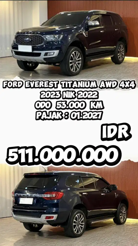 [WARRANTY 3 YEAR] FORD EVEREST TITANIUM 4X4 FACELIFT AT 2023 NIK 2022