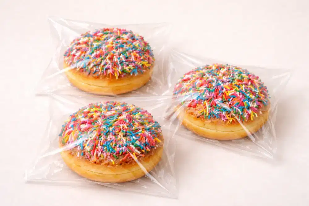 Donat murah enak, donat mesis warna warni