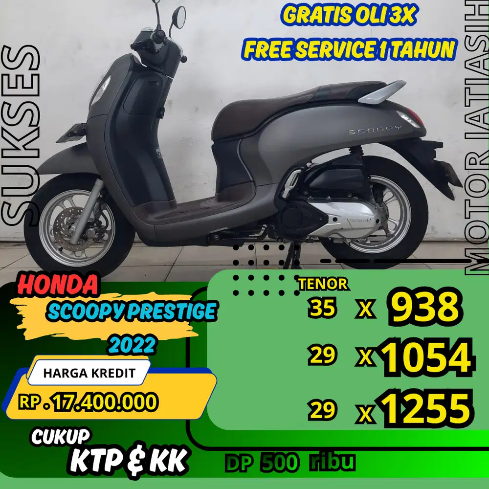 HONDA SCOOPY PRSTIGE 2022 ANGSURAN TERMURAH SYRT KTP&KK(SUKSESMOTOR)