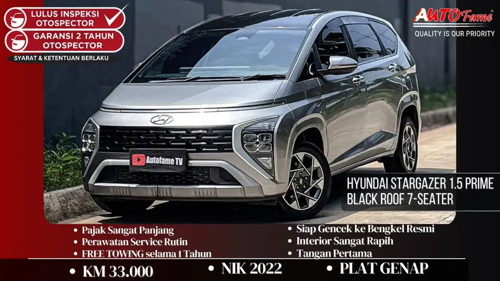 Hyundai Stargazer 1.5 Prime Black Roof 7-Seater Magnetic Silver On Bla
