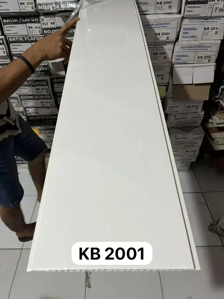 Plapon pvc glosy putih polos