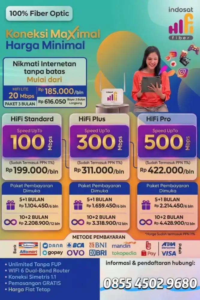 PASANG WIFI HIFI INDOSAT