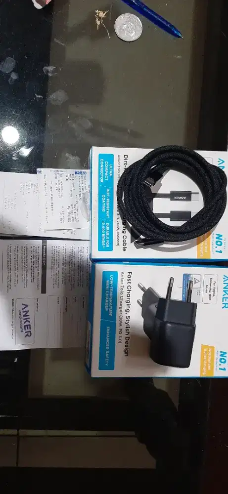 Charger Anker Zolo Gan 30watt & Kabel Data Ultra Speed Anker Zolo Gan