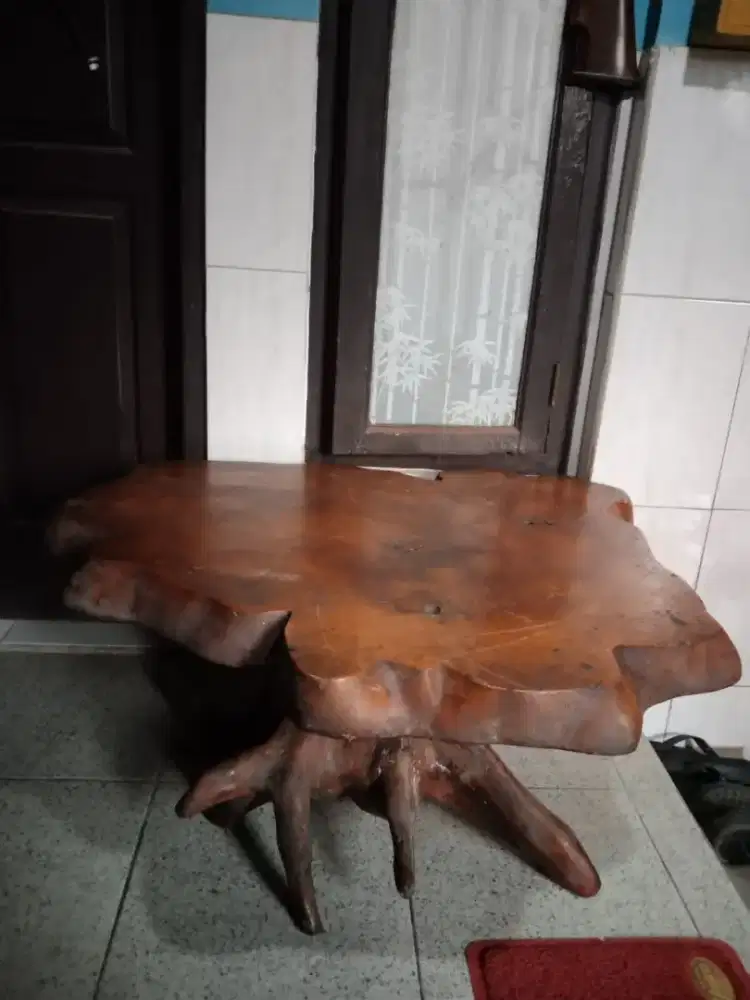 Jual murah meja antik akar jati