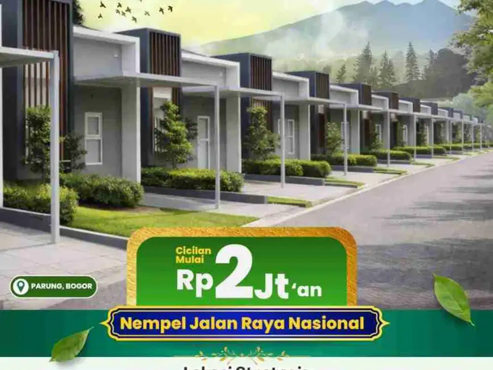 RUMAH SIAP HUNI TANPA DP BISA KPR DEKAT JALAN RAYA UTAMA DKT MALL THE PARK