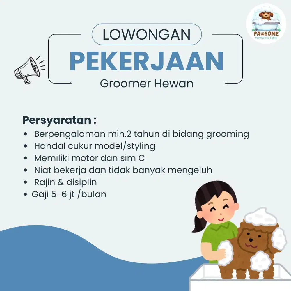 Lowongan Pekerjaan Groomer Hewan