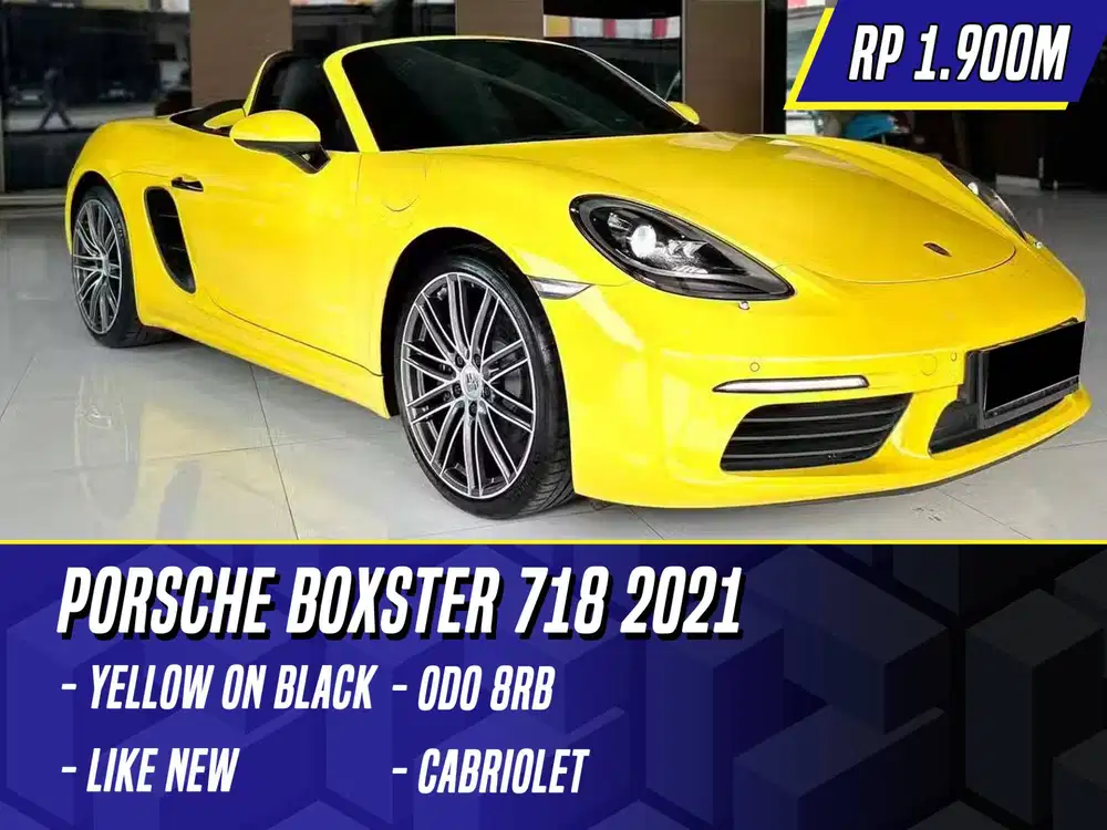 Porsche 718 Boxster 2.0 2021 NIK 2020 Yellow on Black Kuning Boxter