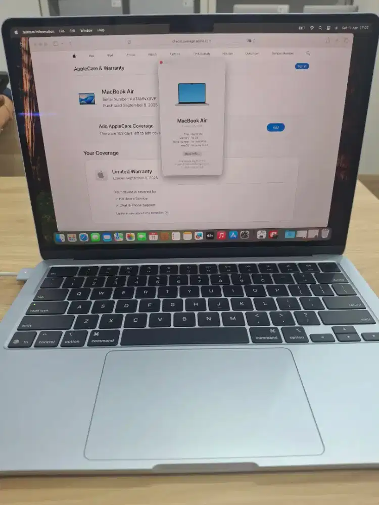 MacBook Air m4 16/256gb skyblue