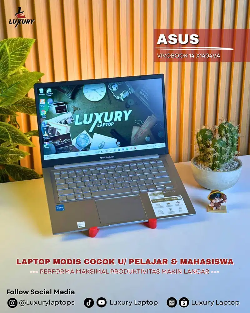 LAPTOP ASUS VIVOBOOK 14 X1404VA 13TH GEN CORE SSD 256GB RAM 16GB 2ND