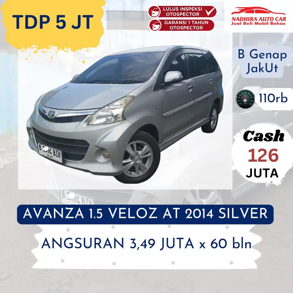 DP 5 Juta Avanza 1.5 Veloz AT 2014