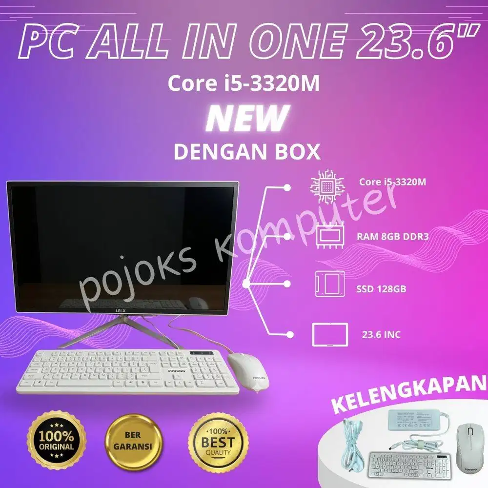 PC ALL IN ONE 23.6 INC CORE i5-3320M RAM 8GB SSD 128GB WIT BOX