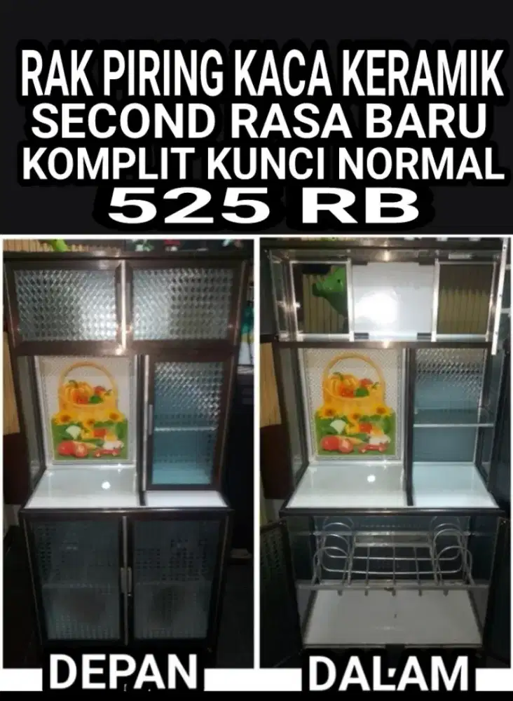 RAK PIRING SECOND MULUSS SPT BARU KOMPLIT KUNCI, HARGA 525RB NETT