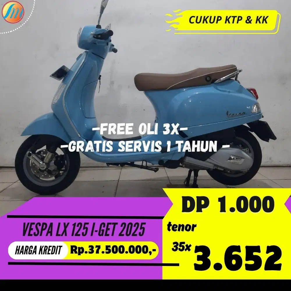 DP HANYA 1JUTA VESPA LX 125 I-GET 2025 SEKEN BERGARANSI