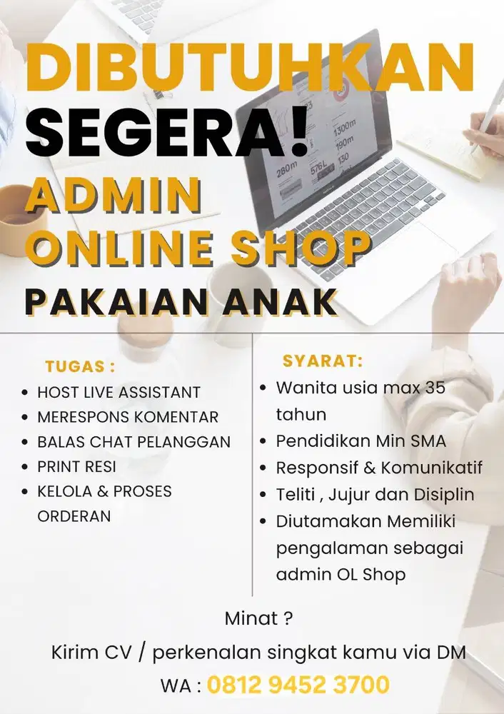 OPEN REKRUTMEN –Admin HOST LIVE STREAMING