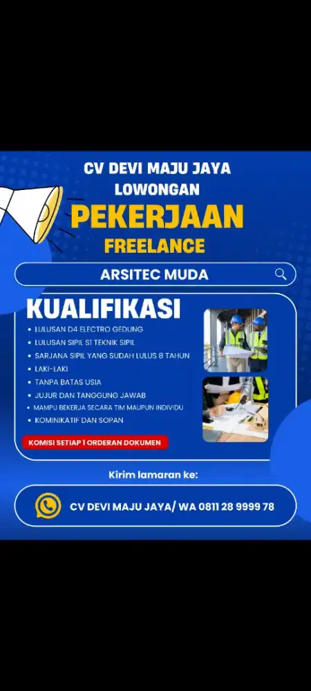 Arsitec muda yg baru lulus