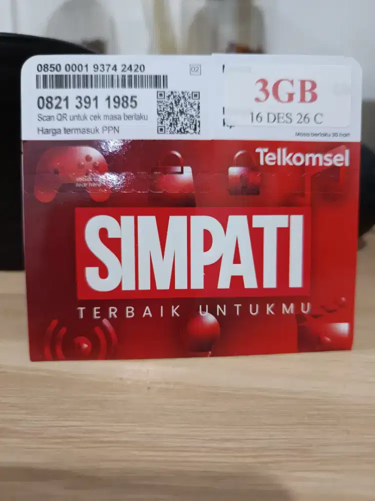 Kartu perdana tahun 1985