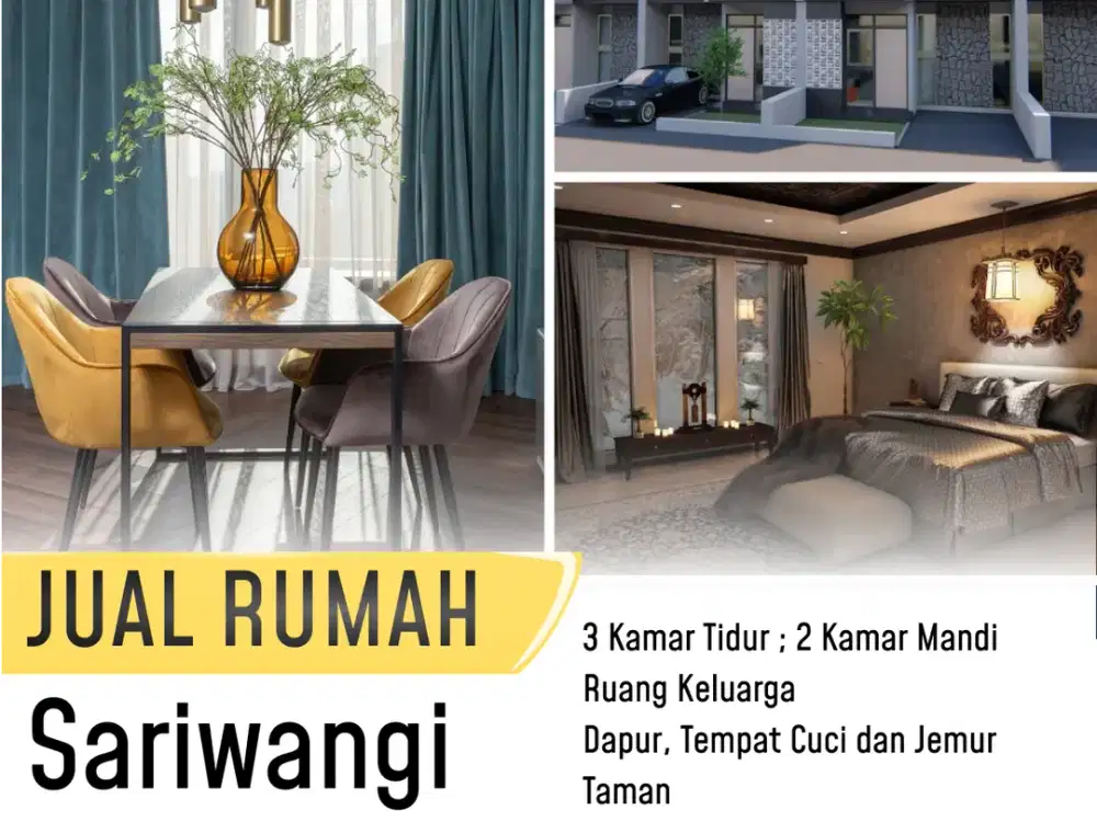 DIJUAL RUMAH CLUSTER – SARIWANGI BANDUNG (BANYAK PILIHAN UNIT)