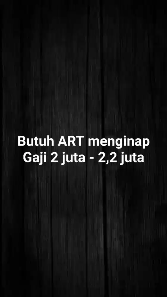 Cari ART menginap