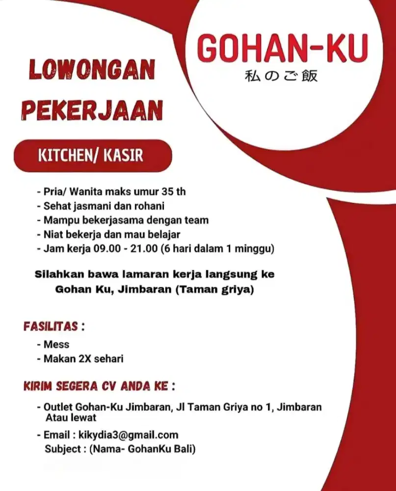 Dibutuhkan secepatnya