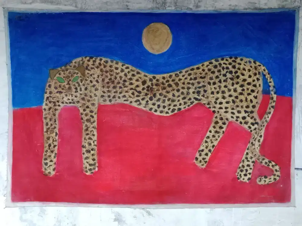 Lukisan Dekorasi Repro Super Besar. Macan