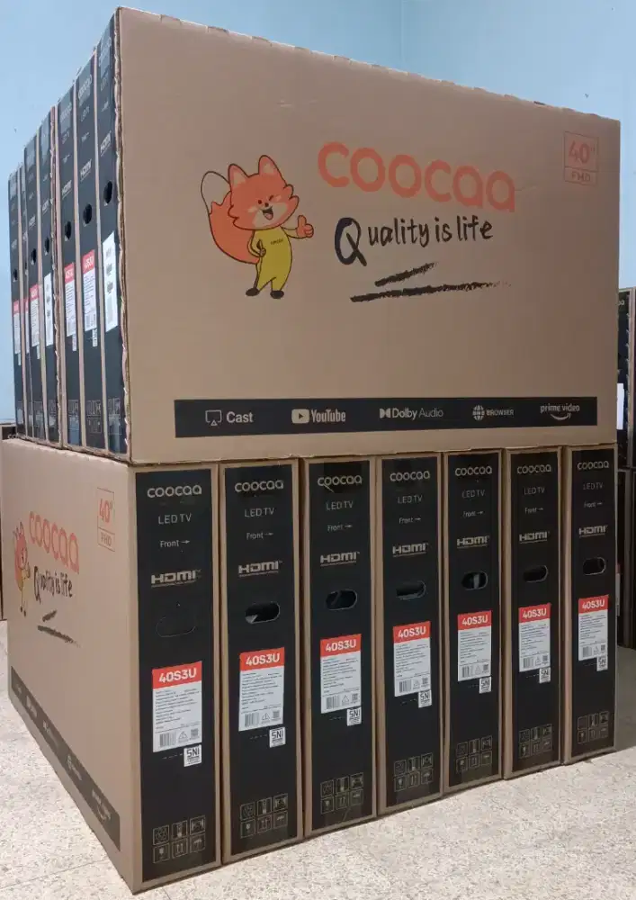 New Coocaa Smart TV 40S3U plus garansi resmi 3 Tahun