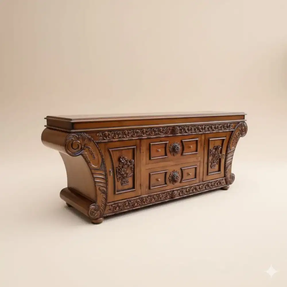 MEJA SIDEBOARD / BUFET PANJANG UKIR KLASIK