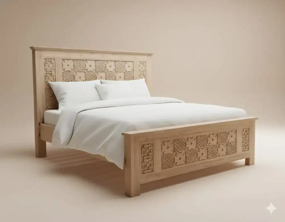 DIPAN / KASUR RANJANG UKIR MOTIF ISLAMI