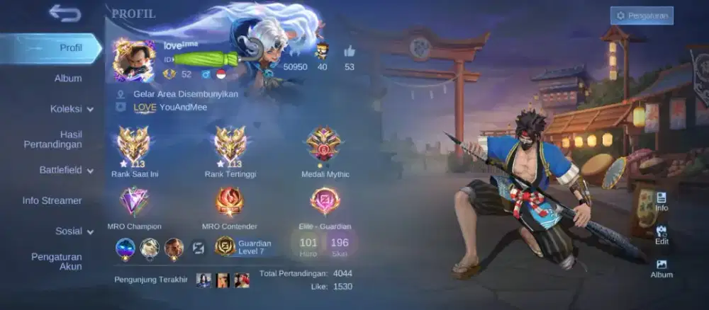 Jual akun ml terpercaya