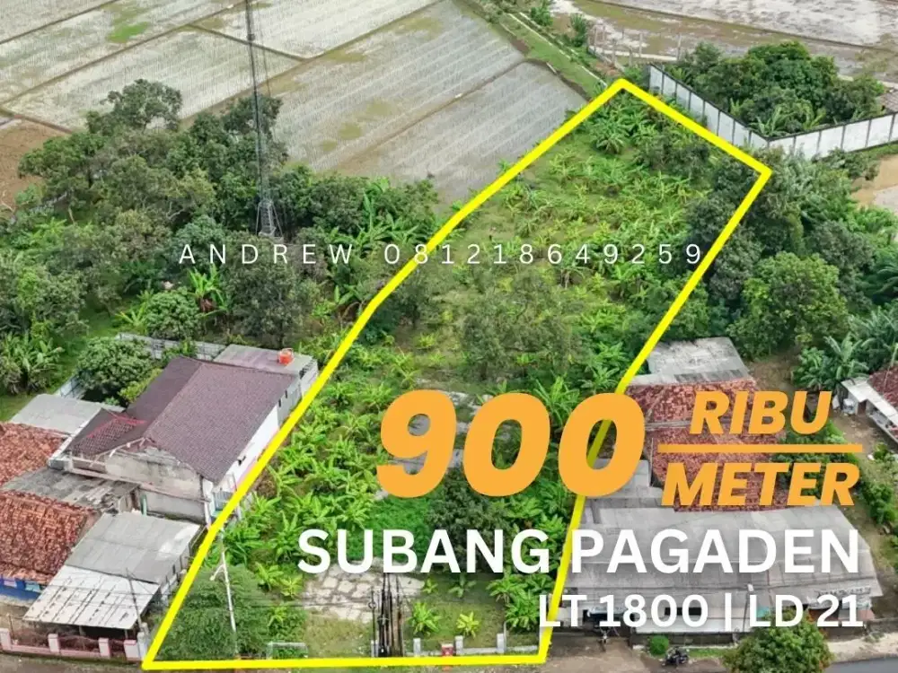 Jual Tanah Pagaden Subang Pinggir Jalan Paling BU