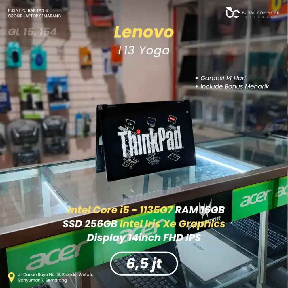 LENOVO Thinkpad L13 Yoga Gen 2 | Core i5 1135G7 16GB 256GB