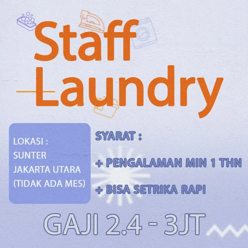 Lowongan Staff Laundry Produksi