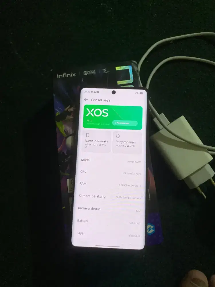 Infinix note 40pro 5g 8/256