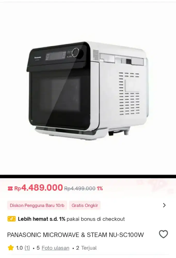 Panasonic Cubie NU-SC100W Istimewa Jarang Pakai