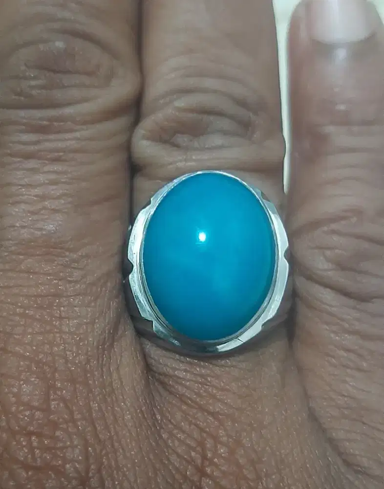 Batu Blue Calsedony/Warna Mirip Batu Bacan
