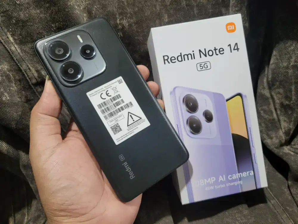 Redmi Note 14 5G ram 8/256gb mulus fullset nominus