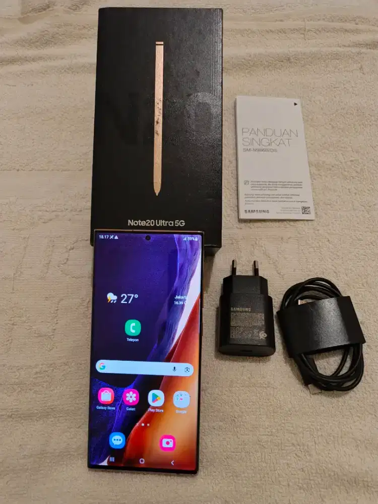 Galaxy Note 20 Ultra 5G ram 12/512gb Mulus banget Lkp ex grs Sein