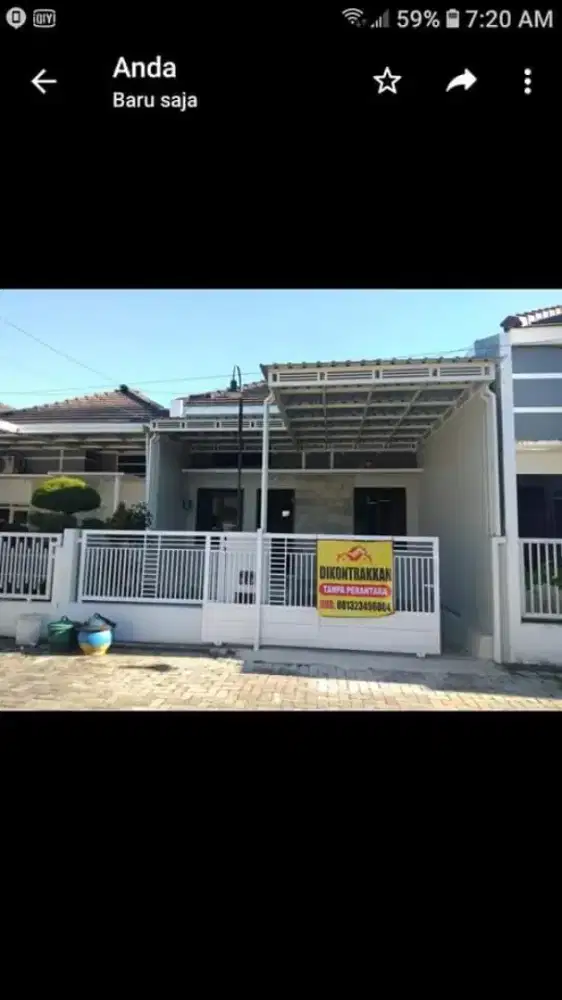 DISEWAKAN RUMAH BERSIH dan NYAMAN