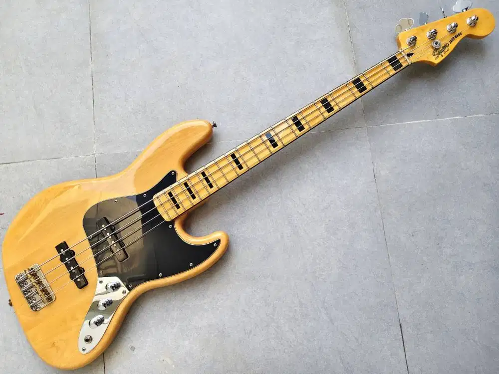 bass Squier Vintage Modified Jazz Bass 70's natural upgraded Wilkinson