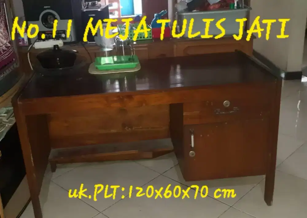 JUAL MEJA TULIS KAYU JATI ASLI