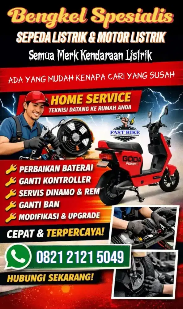Dibutuhkan Mekanik Sepeda Listrik Dan Motor Listrik