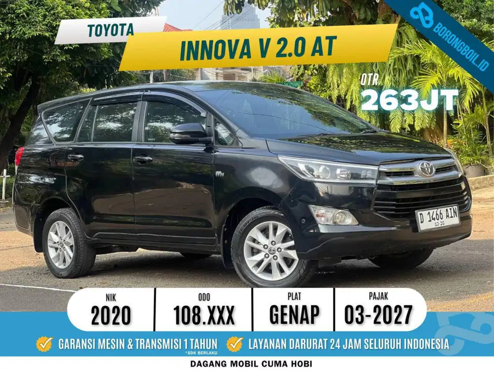 Kijang Innova V 2.0 AT 2020 Hitam