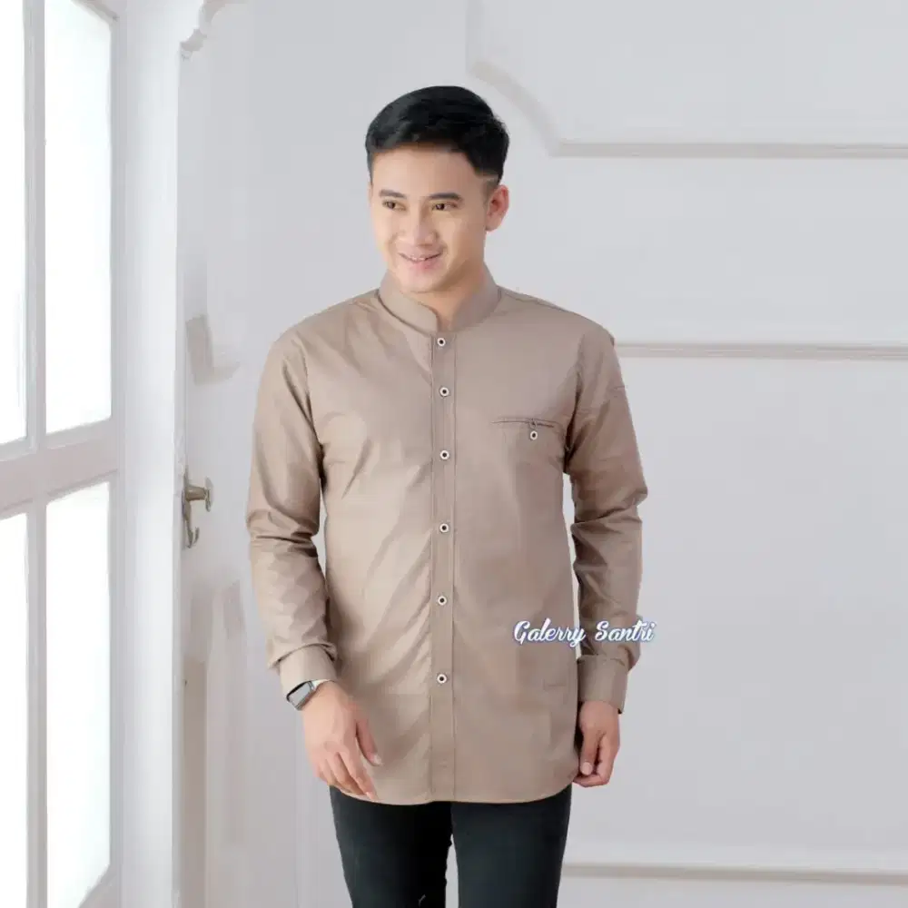 KEMEJA KOKO (KEMKO) POLOS MOTIF ALBINO - TOYOBO FODU IMPORT