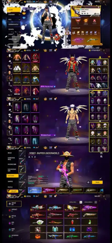 Jual akun ff murah aman dan amanah