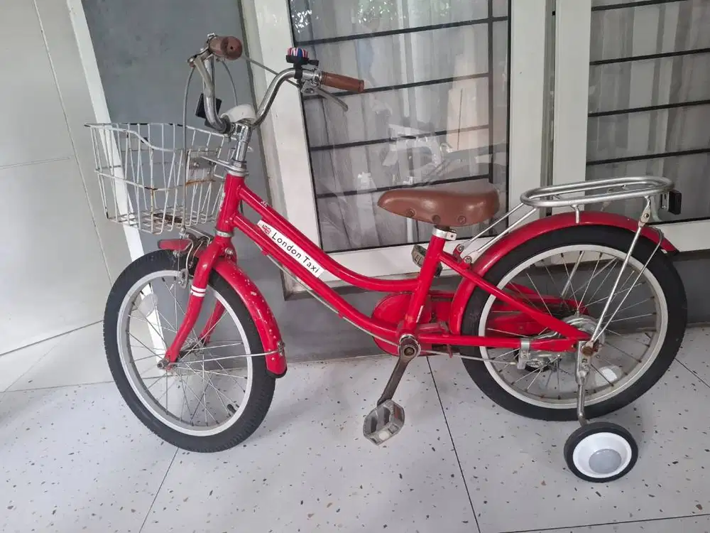 Sepeda Anak London Taxi 18K (18 Inch) Red - Mulus & Siap Pakai!