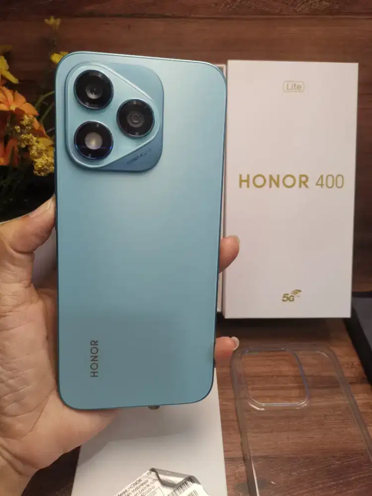 Honor 400 lite 4G blue 8/256 gb pakai sebulan like new garansi resmi