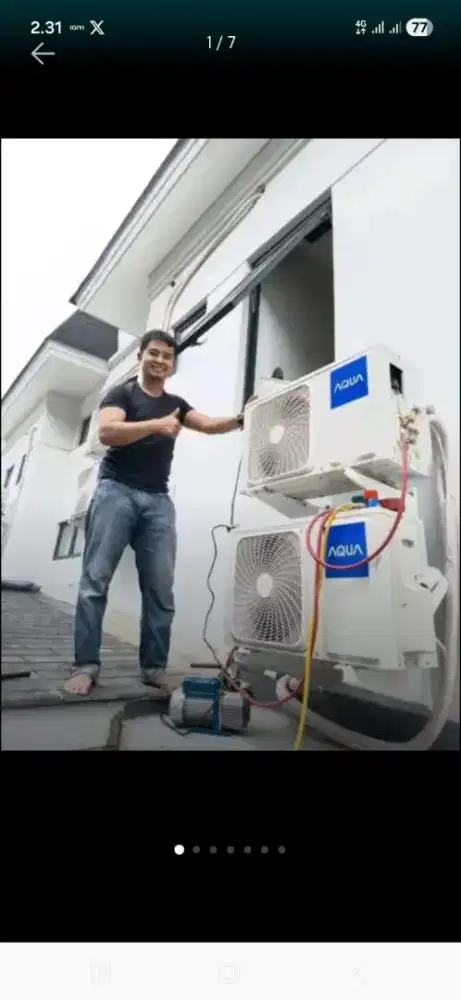 Service AC kulkas pompa air bongkar pasang AC