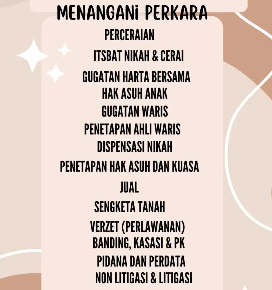 Jasa Konsultasi Hukum & Pendampingan Perkara