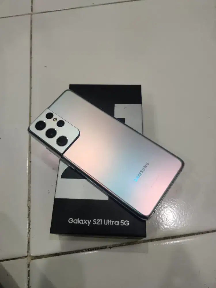 Samsung Galaxy S21 Ultra Silver Ram 16/512gb Lengkap Mulus